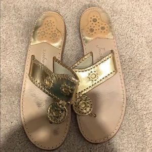 Jack Rogers Gold Sandals